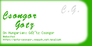 csongor gotz business card